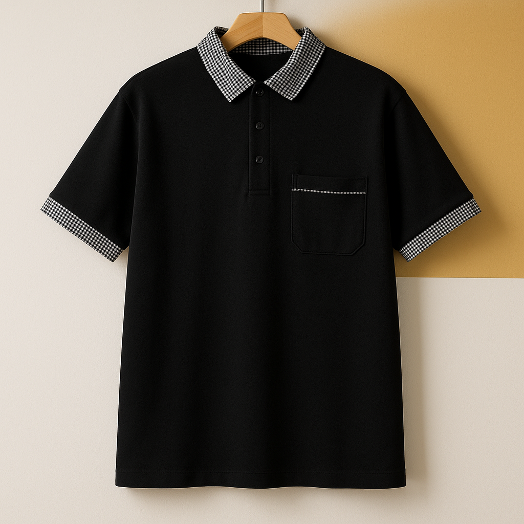 Check collared T- Shirt -  Men