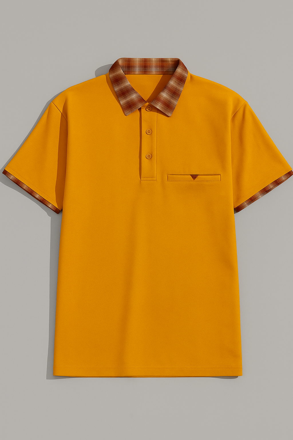 Check collared T- Shirt -  Men