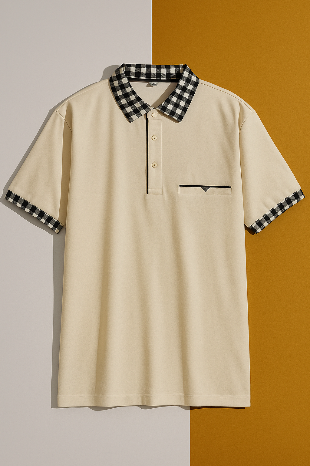 Check collared T- Shirt -  Men