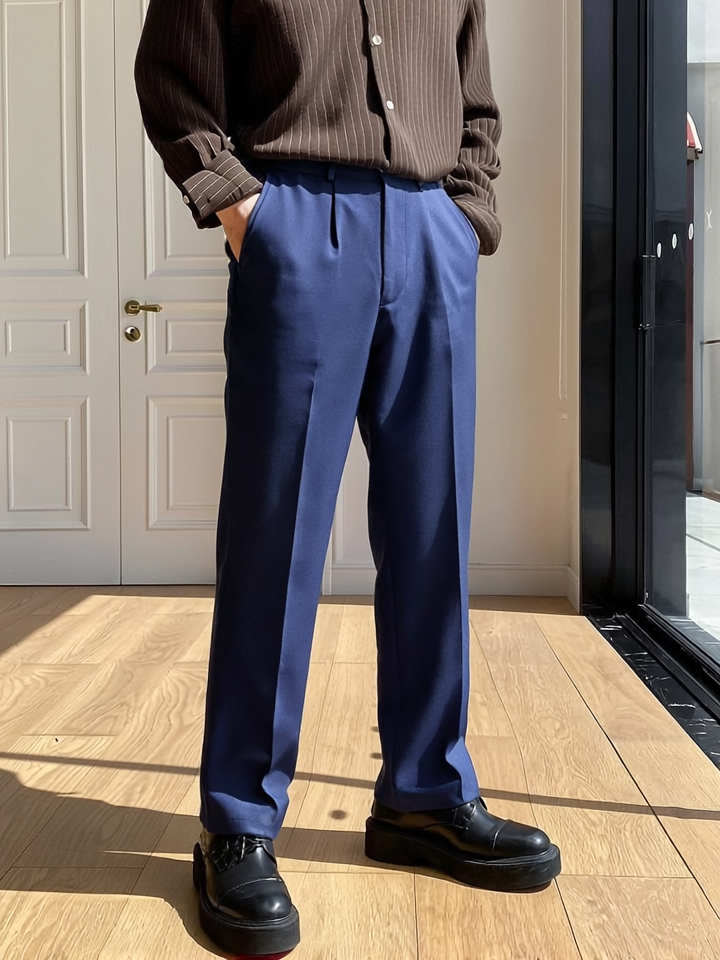 Cotton Chinos - Royal Blue - Pure Cotton - Men