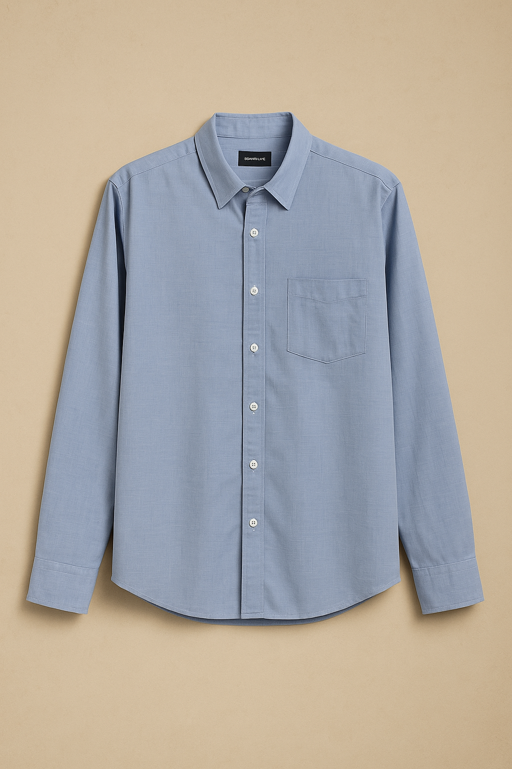 Blue - Long Sleeve - Button down shirt -  Unisex