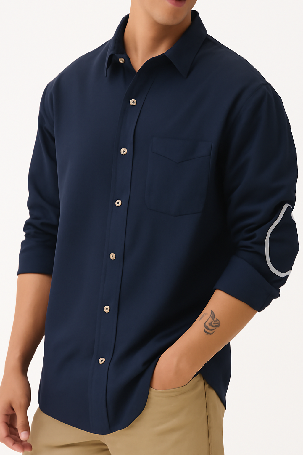 Royal Blue -  Long Sleeve - Button Down Shirt -  Unisex