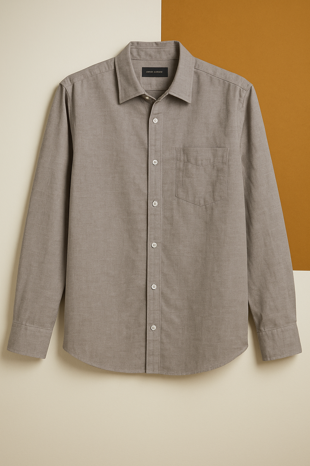 Light Gray - Long Sleeve - Button Down shirt - Unisex